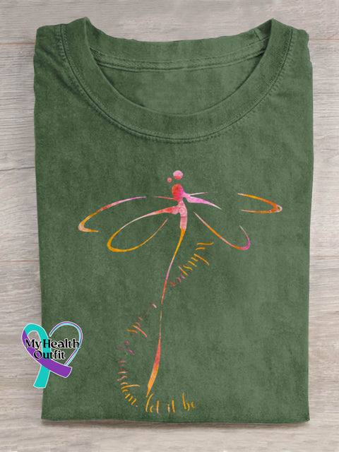 Whisper Words Of Wisdom Let It Be Art Print Casual T-shirt Green / S