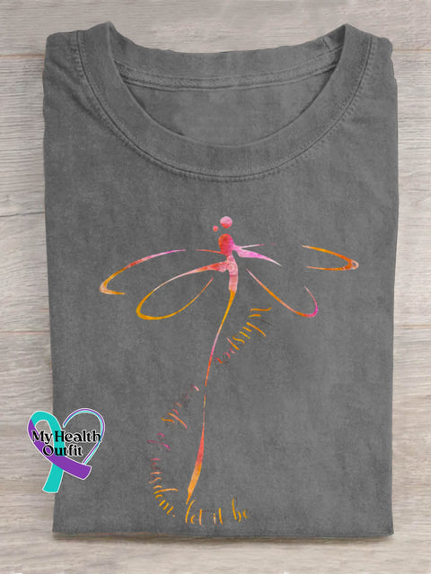 Whisper Words Of Wisdom Let It Be Art Print Casual T-shirt Grey / S