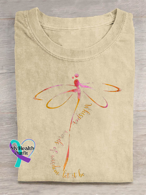 Whisper Words Of Wisdom Let It Be Art Print Casual T-shirt Sand / S