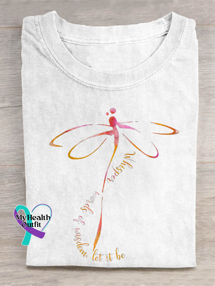 Whisper Words Of Wisdom Let It Be Art Print Casual T-shirt White / S