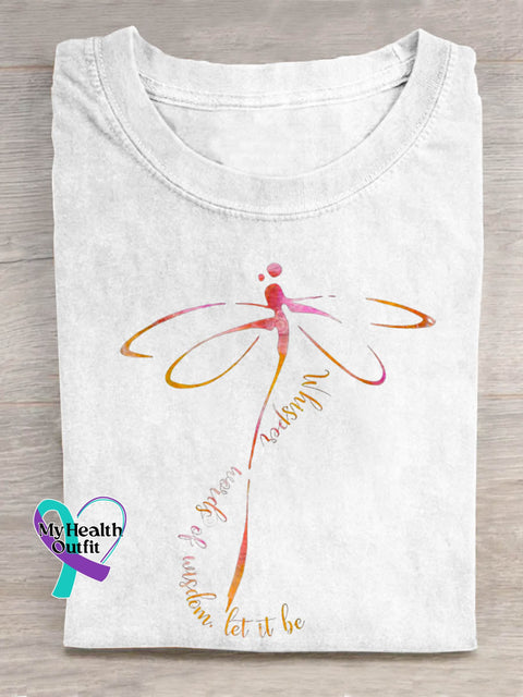 Whisper Words Of Wisdom Let It Be Art Print Casual T-shirt White / S