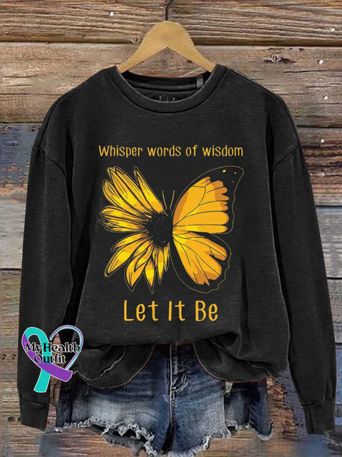 Whisper Words of Wisdom Let It Be Casual Sweatshirt Black / S