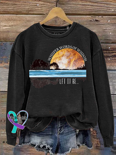 Whisper Words Of Wisdom Let It Be Casual Sweatshirt Black / S