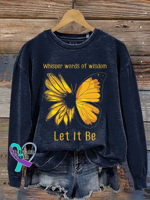 Whisper Words of Wisdom Let It Be Casual Sweatshirt Blue / S