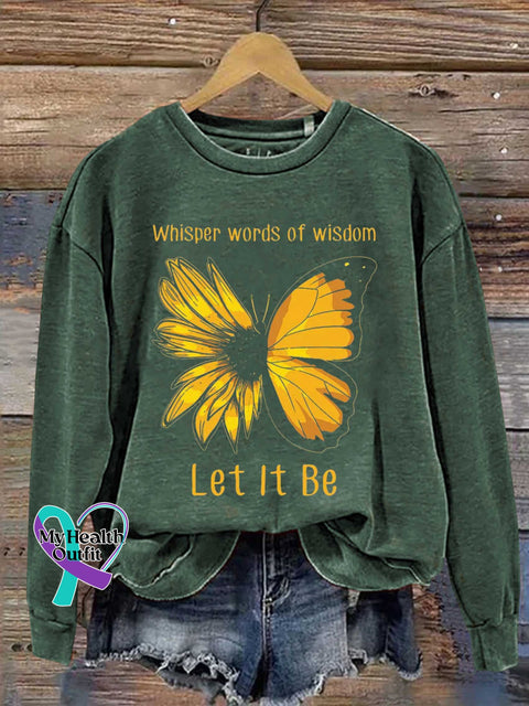 Whisper Words of Wisdom Let It Be Casual Sweatshirt Green / S