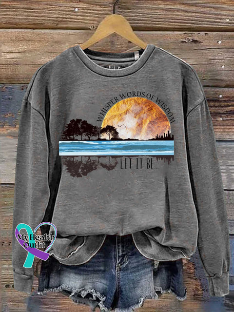 Whisper Words Of Wisdom Let It Be Casual Sweatshirt Grey / S