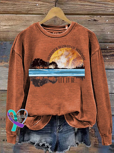 Whisper Words Of Wisdom Let It Be Casual Sweatshirt Orange / S