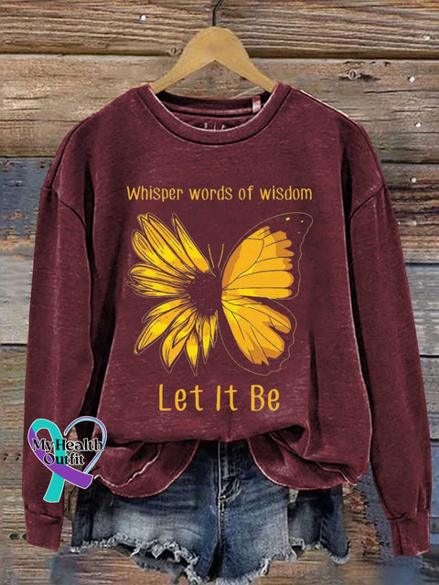 Whisper Words of Wisdom Let It Be Casual Sweatshirt Red / S