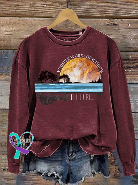 Whisper Words Of Wisdom Let It Be Casual Sweatshirt Red / S