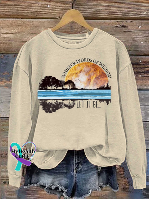 Whisper Words Of Wisdom Let It Be Casual Sweatshirt Sand / S