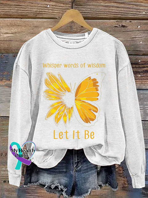Whisper Words of Wisdom Let It Be Casual Sweatshirt White / S