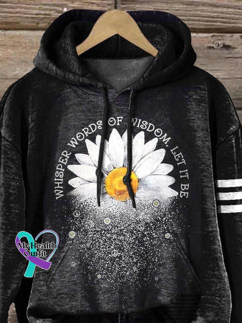 ’Whisper Words Of Wisdom Let It Be’ Healing Graphic Printed Casual Hoodie Sweatshirt