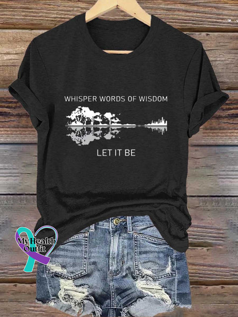 Whisper Words Of Wisdom Let It Be T-Shirt Black / S
