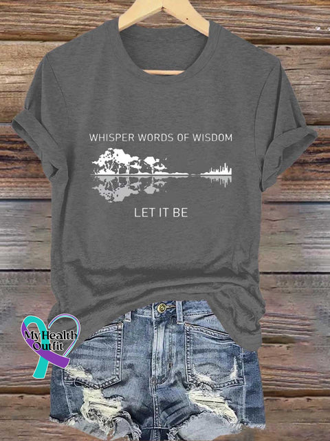 Whisper Words Of Wisdom Let It Be T-Shirt Grey / S