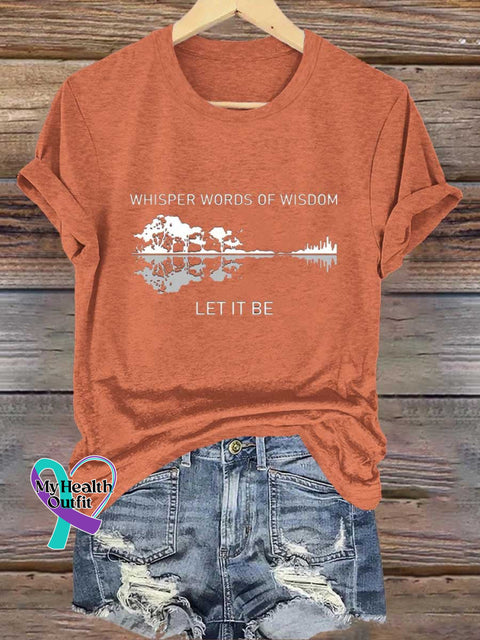 Whisper Words Of Wisdom Let It Be T-Shirt Orange / S