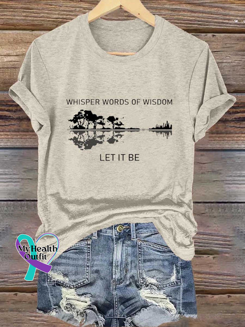 Whisper Words Of Wisdom Let It Be T-Shirt Sand / S