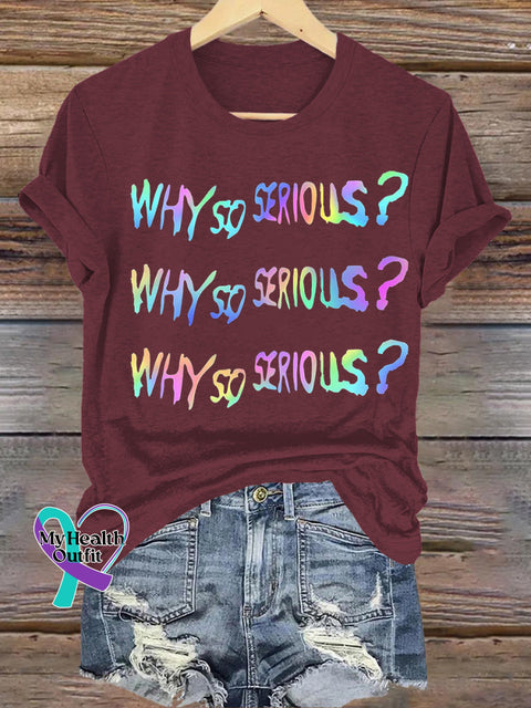 Why So Serious Casual Crew Neck Short Sleeve Tee Brown / S