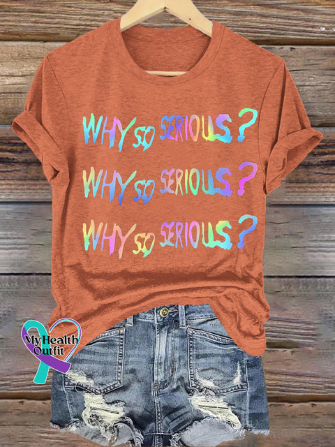 Why So Serious Casual Crew Neck Short Sleeve Tee Orange / S