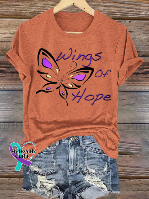Wings Of Hope Short Sleeve Casual t-Shirt Orange / S