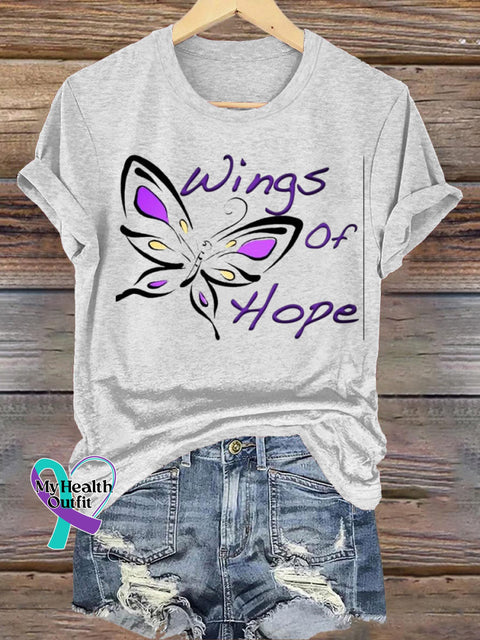 Wings Of Hope Short Sleeve Casual t-Shirt White / S