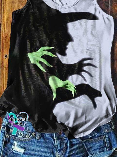 Witch Halloween Art Print Tank Top