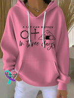 Women’s A Lot Can Happen Art Print Casual Sweatshirt Pink / S