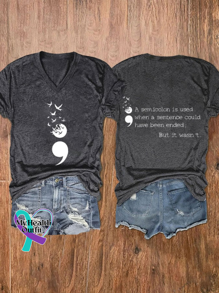 Women’s A Semicolon Is Used When Sentence Could Have Been Ended But It Wasn’t Suicide