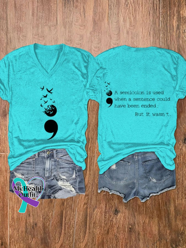 Women’s A Semicolon Is Used When Sentence Could Have Been Ended But It Wasn’t Suicide