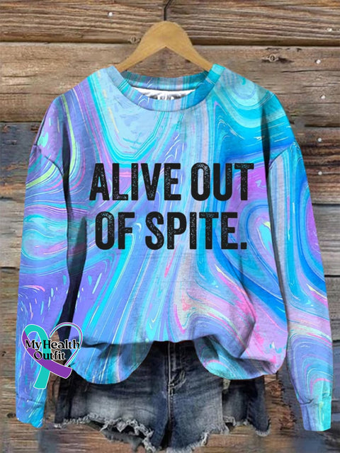 Women’s Alive Out Of Spite Mental Health Awareness Sweatshirt Blue / S