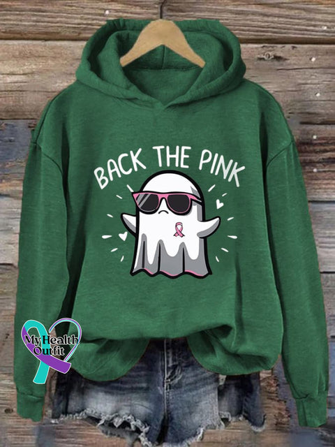 Women’s Back The Pink Breast Cancer Awareness Casual Hoodie Green / S