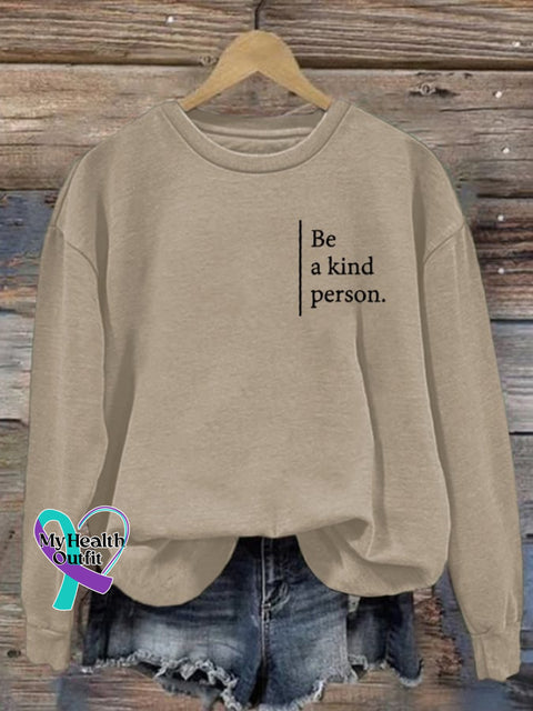 Women’s Be A Kind Person Printed Sweatshirt Apricot / S