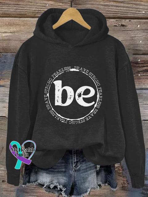 Women’s Be Brave Print Casual Sweatshirt Black / S