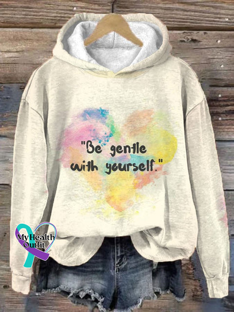 Women’s Be Gentle With Yourself Print Hoodie Picture 1 / S