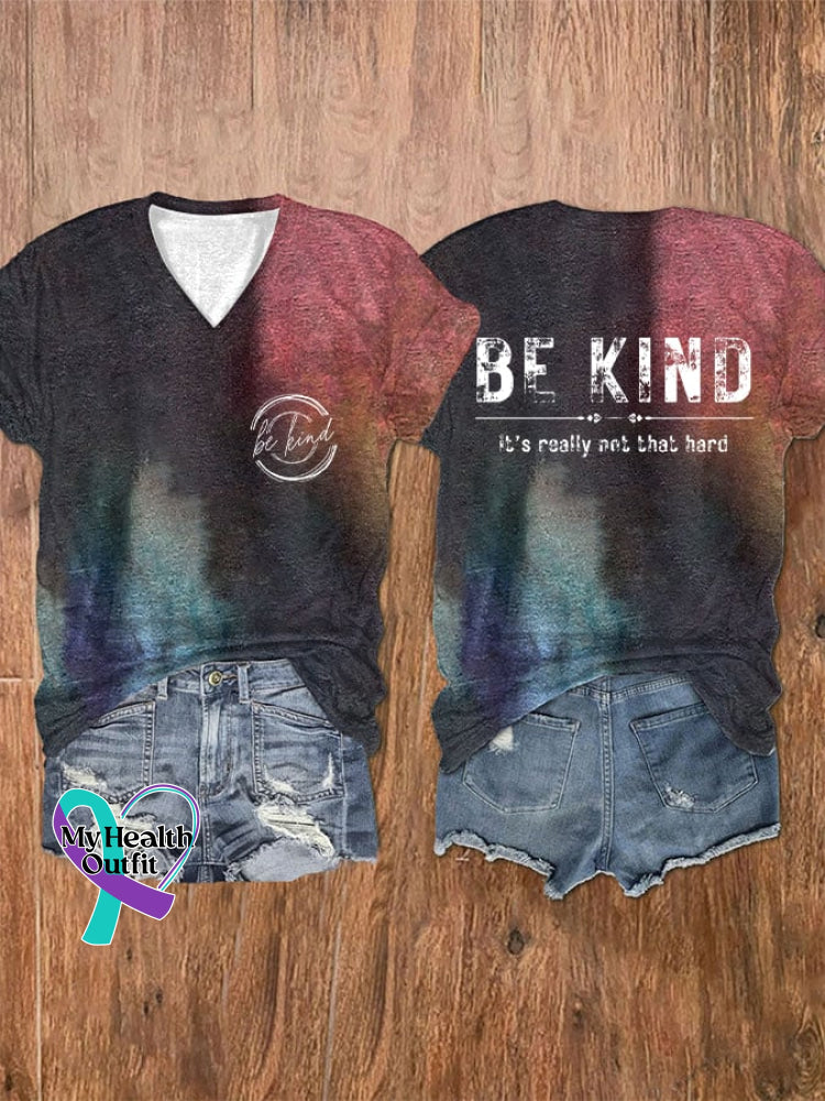 Women’s Be Kind It’s Really Not That Hard Print T-Shirt Pink / S
