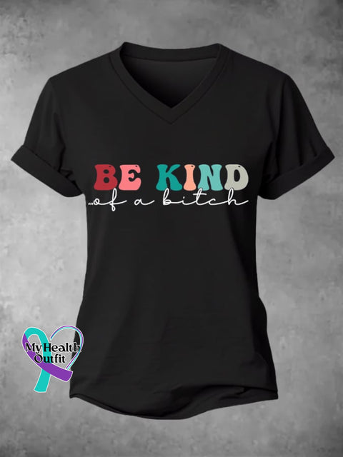 Women’s Be Kind of a Bitch Print T-shirt Black / S