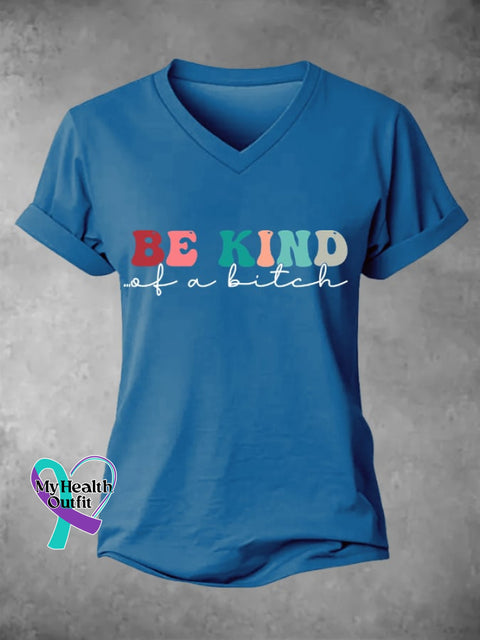 Women’s Be Kind of a Bitch Print T-shirt Blue / S