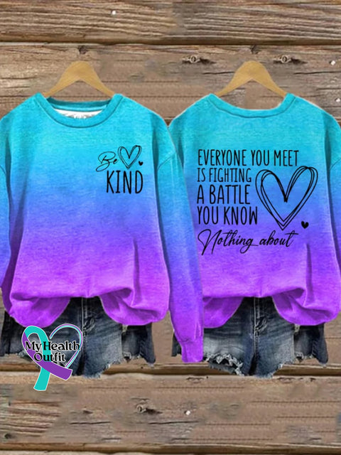 Women’s Be Kind Print Casual Sweatshir As Shown / S