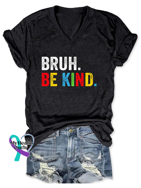 Women’s Be Kind Print Casual T-Shirt Black / S