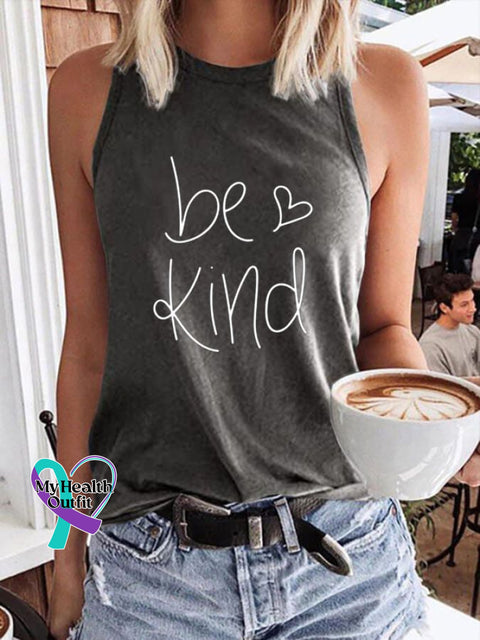 Women’s Be Kind Print Classic Vest Grey / S