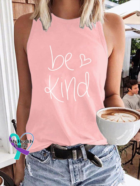 Women’s Be Kind Print Classic Vest Pink / S