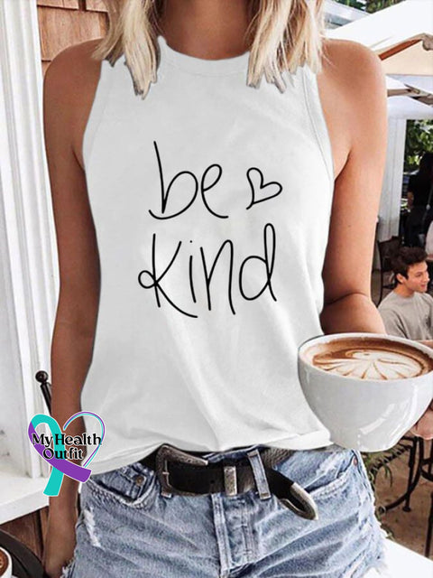Women’s Be Kind Print Classic Vest White / S