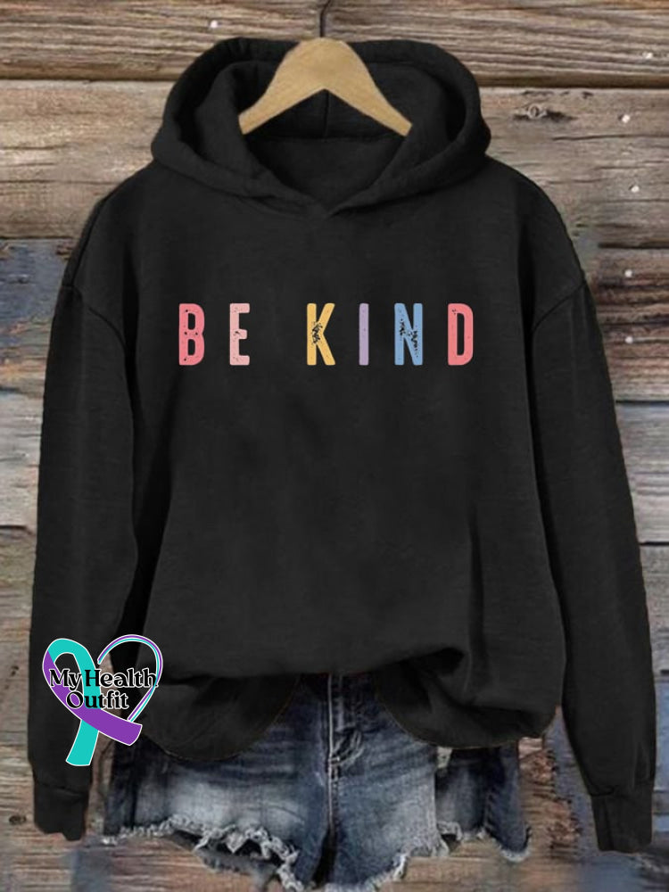 Women’s Be Kind Print Sweatshirt Black / S