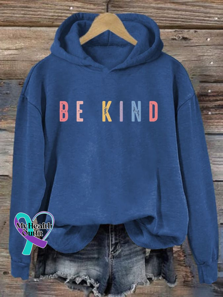 Women’s Be Kind Print Sweatshirt Blue / S
