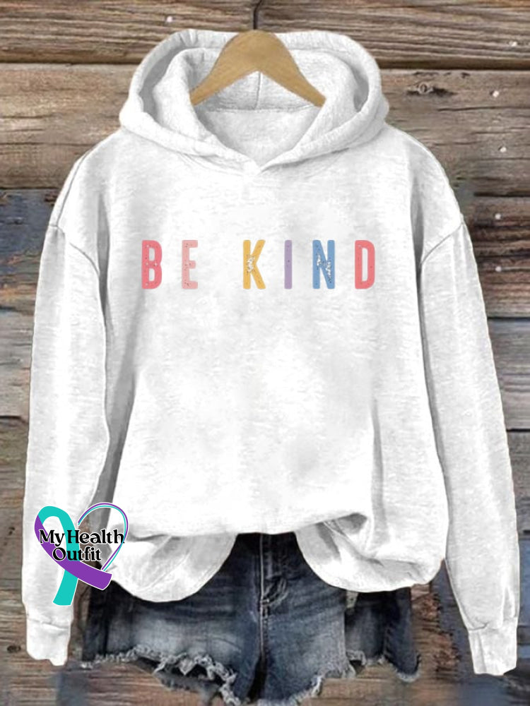 Women’s Be Kind Print Sweatshirt White / S