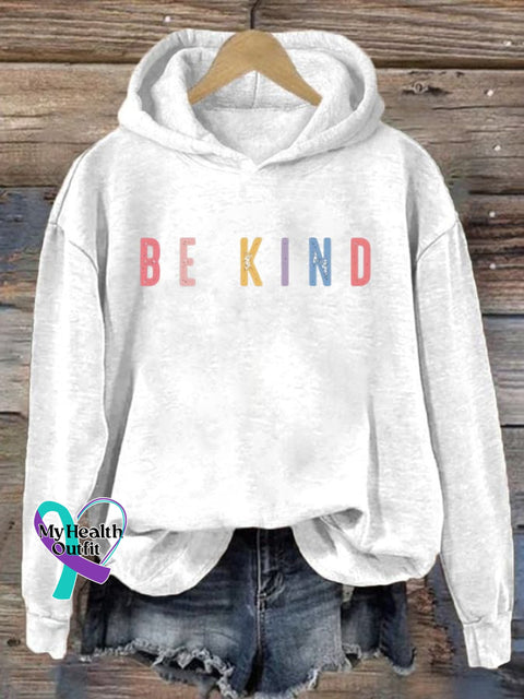Women’s Be Kind Print Sweatshirt White / S