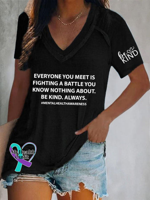 Women’s Be Kind Print T-Shirt Black / S