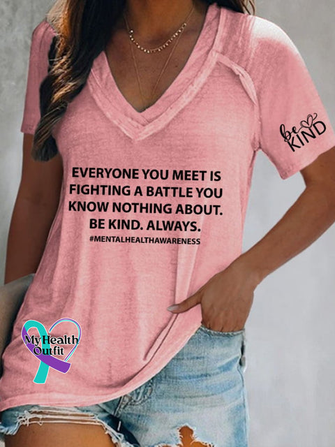 Women’s Be Kind Print T-Shirt Pink / S