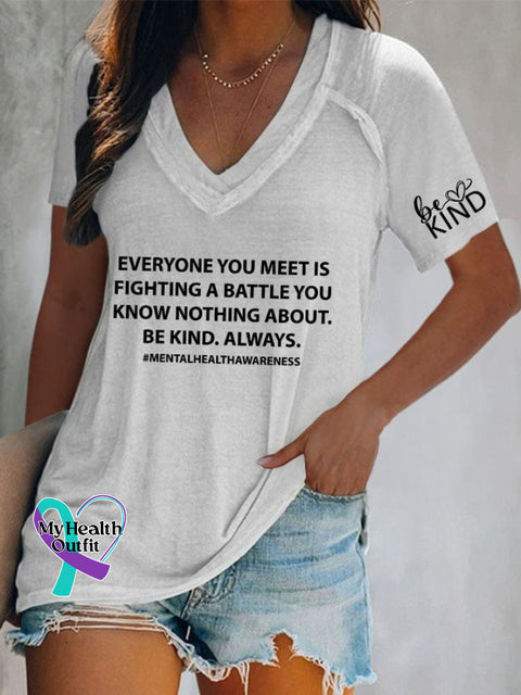 Women’s Be Kind Print T-Shirt White / S