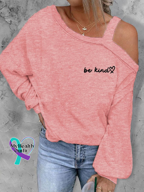 Women’s Be Kind The World Is A Better Place With You In It Print Casual Balloon Sleeve T-Shirt