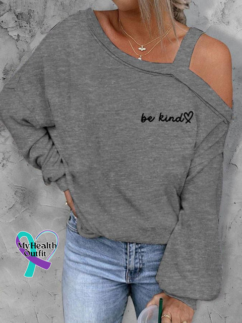 Women’s Be Kind The World Is A Better Place With You In It Print Casual Balloon Sleeve T-Shirt